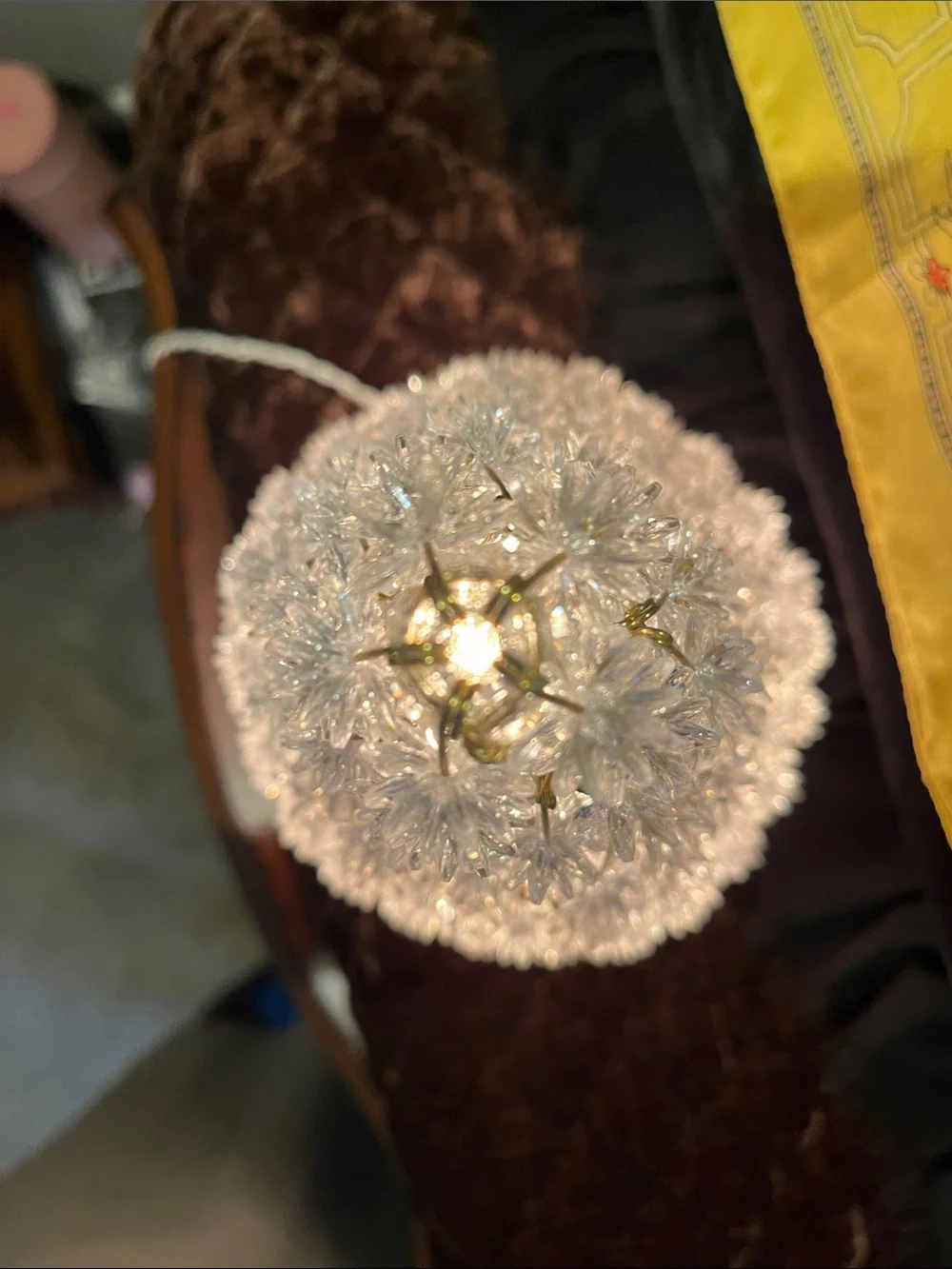 Crystal Bead Holiday String Light Tree - Clear Bead Accent